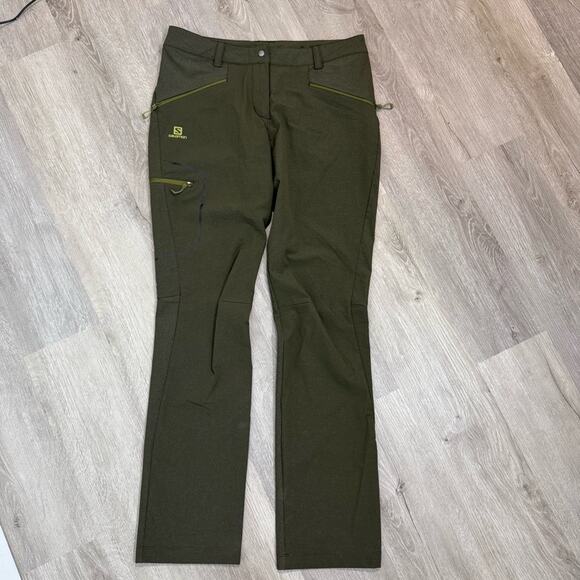 Salomon Wayfarer AS Tapered Regular Womens Outdoor Pants Green Hiking US 8 - Picture 5 of 13